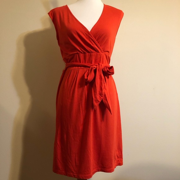 Ann Taylor LOFT Tie Waist Faux Wrap Dress - Picture 2 of 8